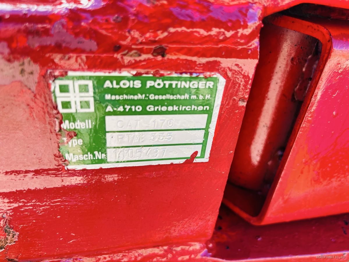 Coasa rotativa cu 2 tamburi, pe cardan nu pe curele, pliabil hidraulic Pottinger CAT 170, 1.70 m latime — utilaj agricol de vanzare la AgroFanatic Bihor