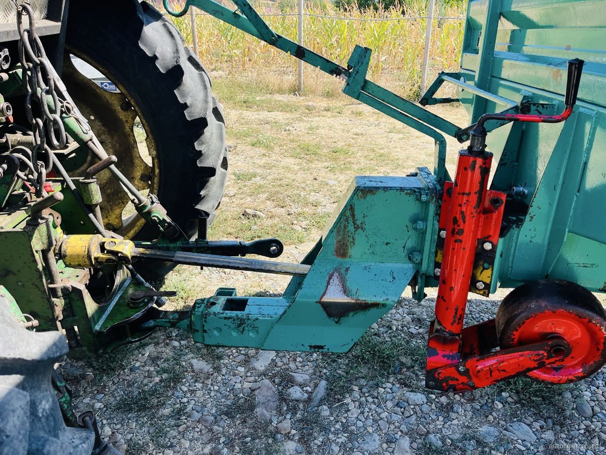 Mig gunoi, balegar remorca de imprastiat inproscat Kirchner 5.5 Tone, 3 lanturi, 2 tamburi 2 sensuri roti mari sasiu in V — utilaj agricol de vanzare la AgroFanatic Bihor