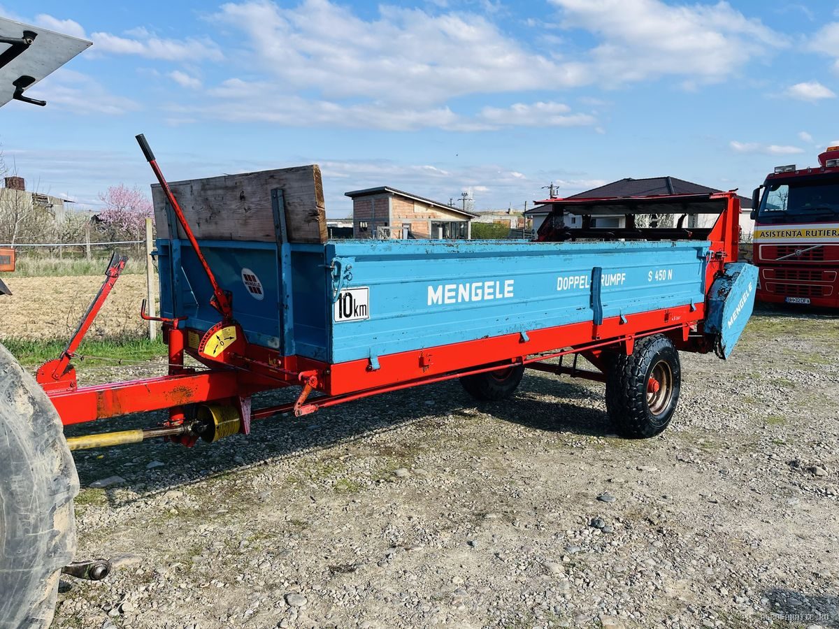 Mig gunoi, remorca de imprastiat balegar Mengele 4.5 T, 3 lanturi — utilaj agricol de vanzare la AgroFanatic Bihor