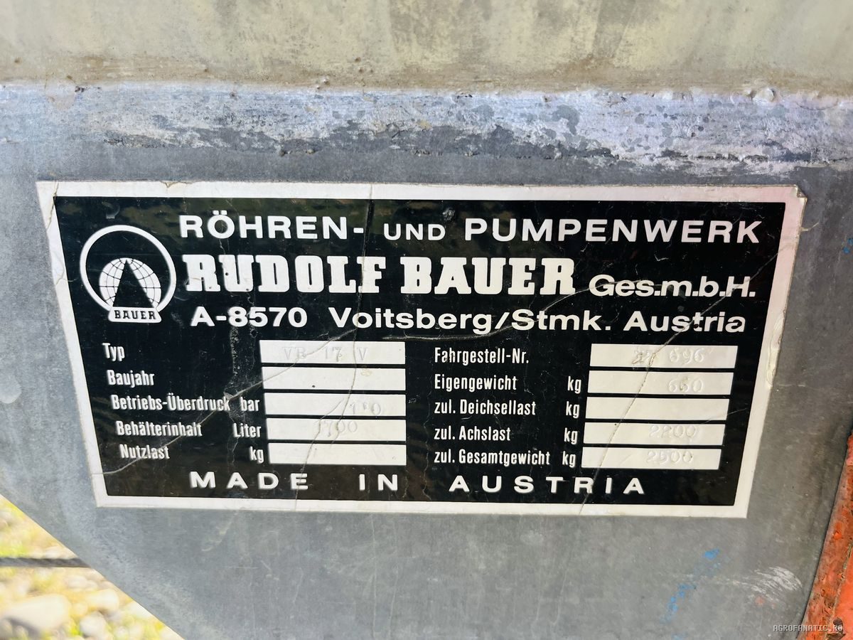 Vidanja, vitanje, vidanjor 1700 l Bauer, pompa vacuum dublu sens, cisterna galvanizata — utilaj agricol de vanzare la AgroFanatic Bihor